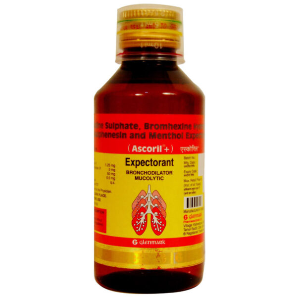 Ascoril Plus Syrup – Cough Relief Syrup with Bromhexine, Guaifenesin, and Terbutaline