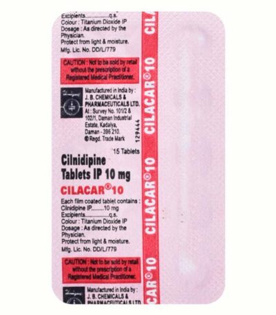 Cilacar 10 mg Tablet – Blood Pressure Control Medicine with Cilnidipine