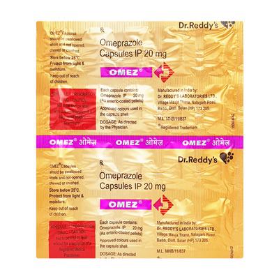 Omez Capsule pack – Omeprazole medicine for acidity, heartburn, and gas relief – Dawanow.in