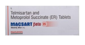 Buy Macsart Beta 25 mg Tablet online at DawaNow.in for High Blood Pressure and Heart Protection