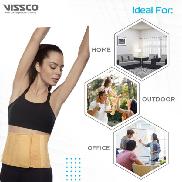Vissco Abdominal Belt 10" – XL | Supports Weak Abdominal Muscles & Relieves Pain