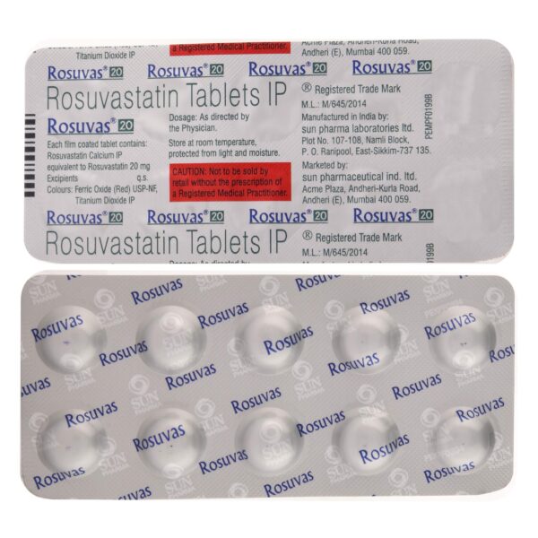 Rosuvas 20 mg Tablet