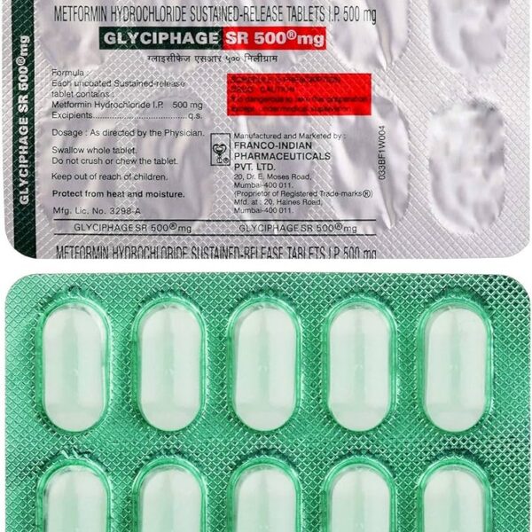 Glyciphage SR 500 mg Tablet