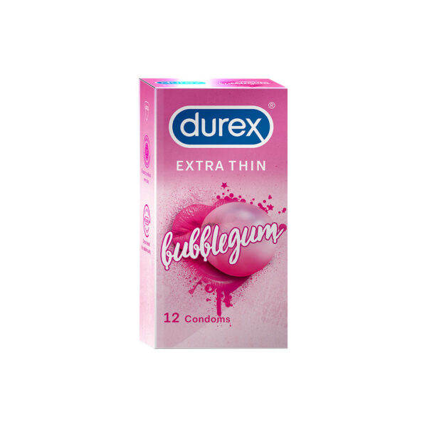 Durex Extra Thin Bubblegum Flavoured – 12 Condoms