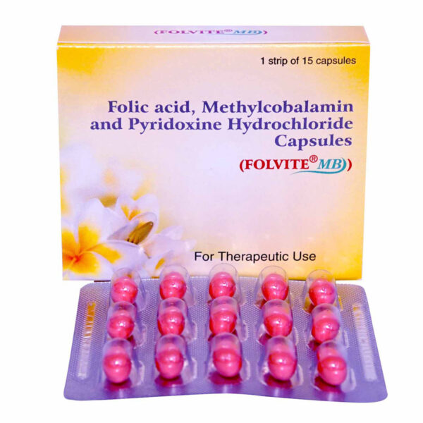 Folvite MB Capsule – Vitamin B-Complex Supplement (Methylcobalamin, Folic Acid & Pyridoxine)