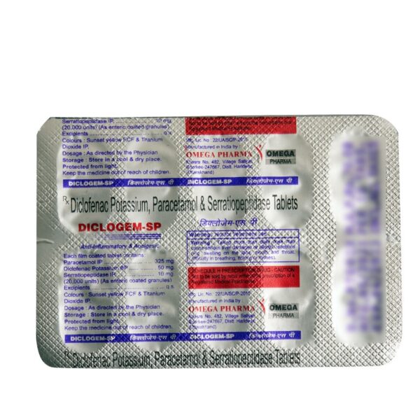 Diclogem SP Tablet | Triple Action Pain Relief for Muscle, Joint & Inflammation