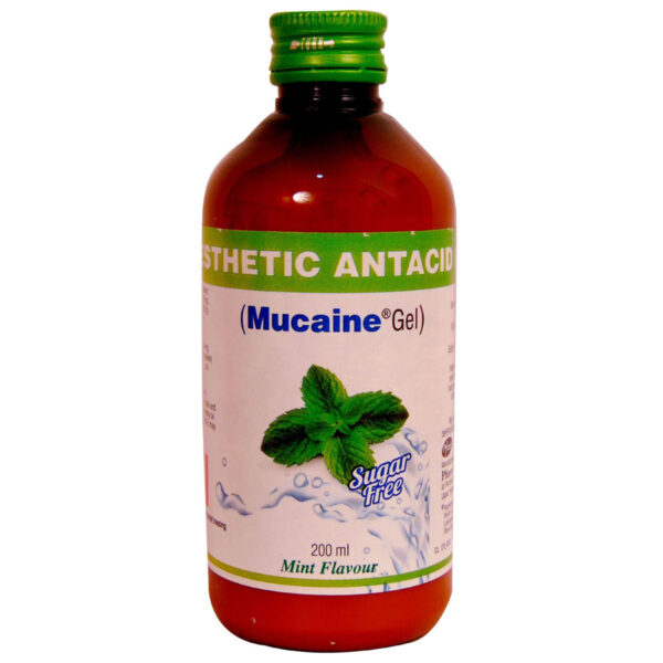 Mucaine Gel Sugar Free Mint Flavour Syrup | Antacid for Acidity, Gas, Indigestion & Heartburn Relief
