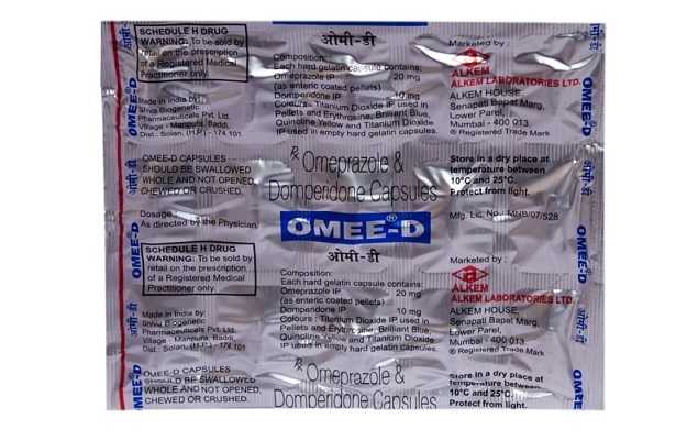 Omee D Capsule pack – Omeprazole and Domperidone capsule for acidity, gas, and heartburn relief – Dawanow.in