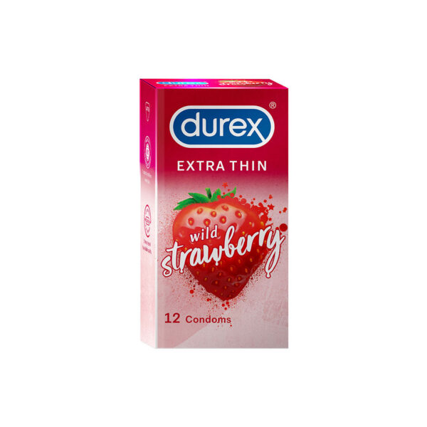 Durex Extra Thin Wild Strawberry Condom 12s