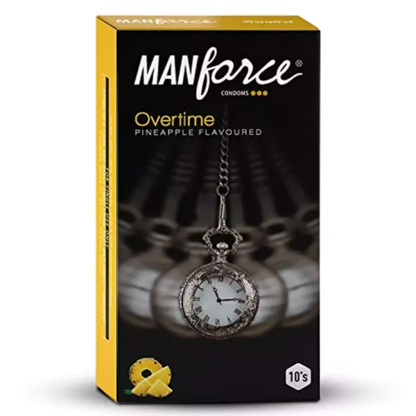 Manforce Overtime Pineapple Flavour Condoms – 10s