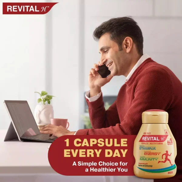 Revital Men Complete Multivitamin | With Natural Ginseng | 60 Capsules