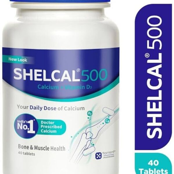 Shelcal 500 – 40 Tablet Bottle