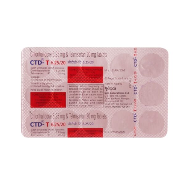 CTD-T 6.25/20 mg Tablet