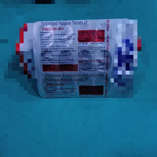 DRGLIM-M1 Tablet | Glimepiride & Metformin Hydrochloride Prolonged Release Tablets IP