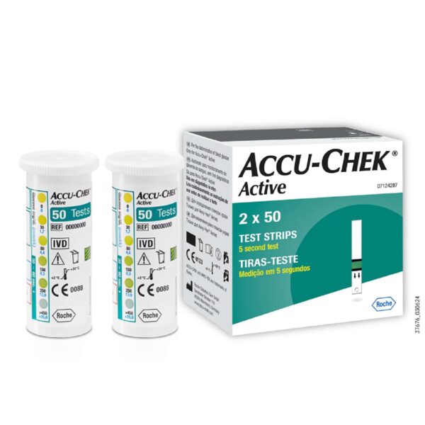 Accu‑Chek Active Blood Glucose Test Strips – Pack of 100