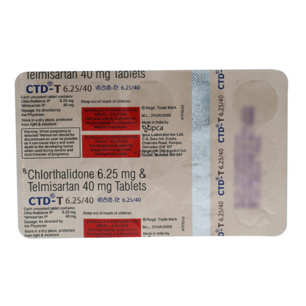 CTD-T 6.25/40 mg Tablet
