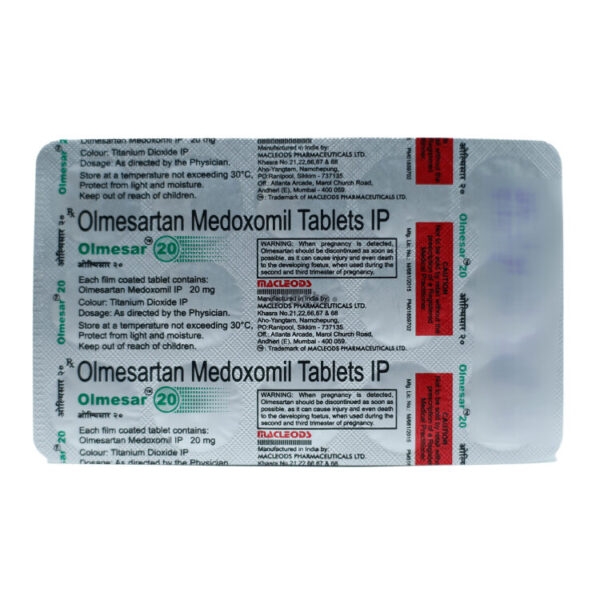 Olmesar 20 mg Tablet