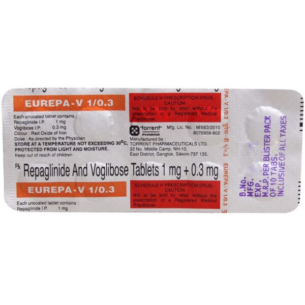 EUREPA-V 1 mg / 0.3 mg Tablet